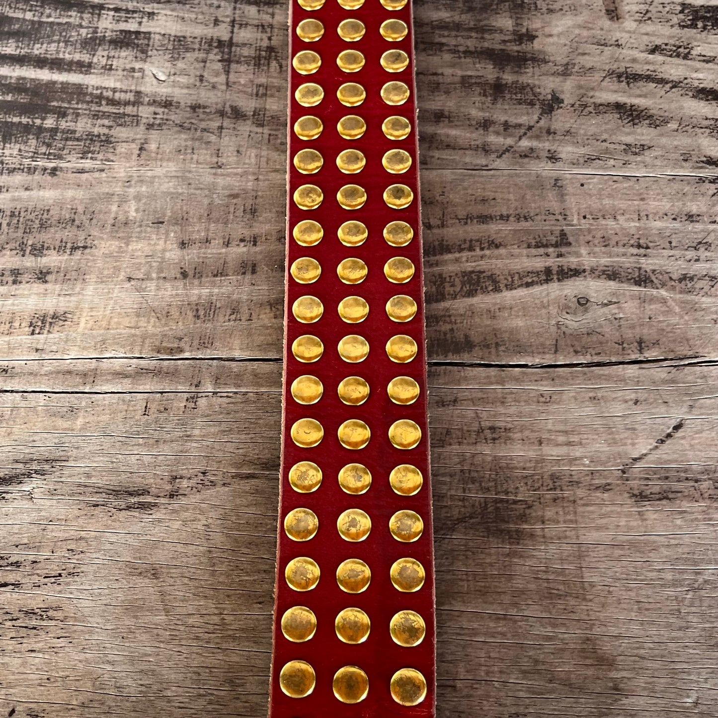 GUCCI MARMONT GG LOGO RED LEATHER STUDDED BELT RARE