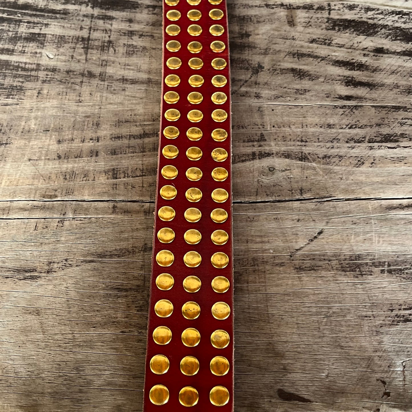 GUCCI MARMONT GG LOGO RED LEATHER STUDDED BELT RARE