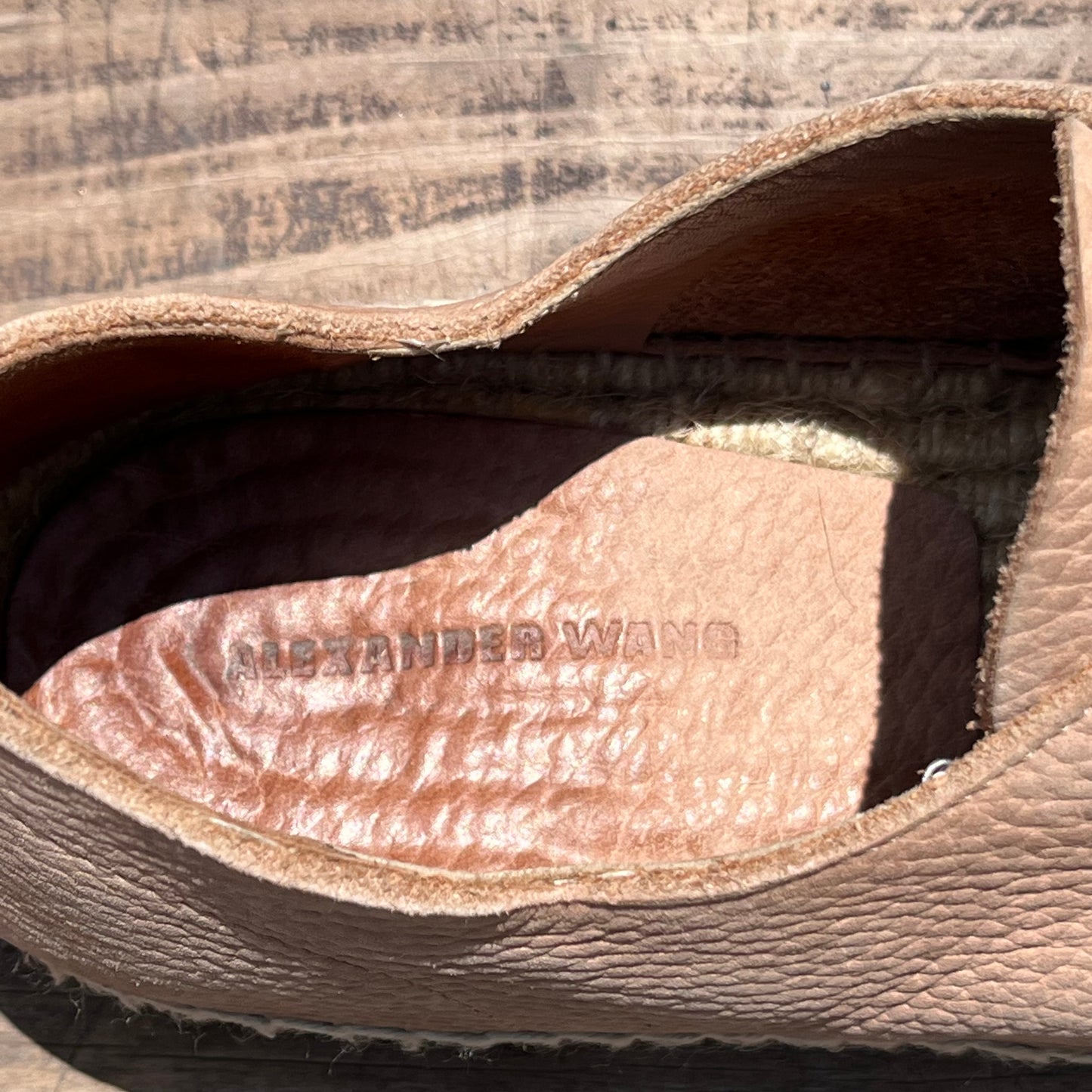 Alpargatas de plataforma Devon con cremallera en piel color rubor de ALEXANDER WANG