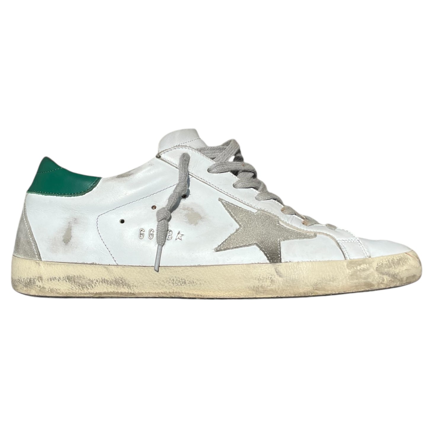 GOLDEN GOOSE Super-Star White Green Sneakers