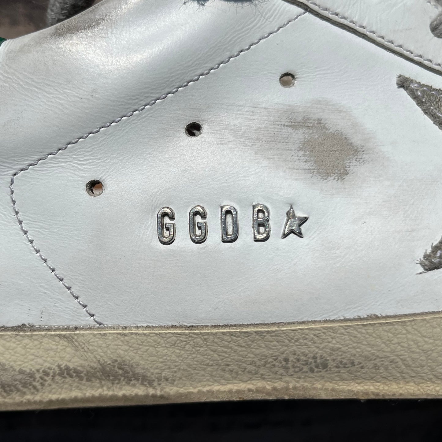 GOLDEN GOOSE Super-Star White Green Sneakers