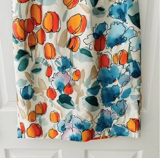 Dolce And Gabbana SS 2006 Watercolor Floral Sheath Dress