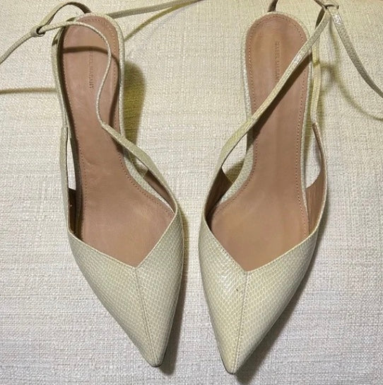 ISABEL MARANT Pesar 50 Snakeskin Leather Wrap Around Pointed Pumps