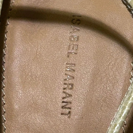 ISABEL MARANT Pesar 50 Snakeskin Leather Wrap Around Pointed Pumps