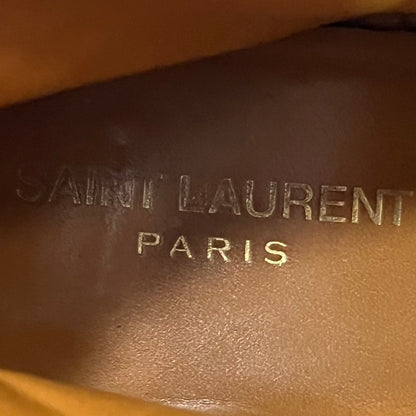SAINT LAURENT YSL Wyatt Jodphur Suede Mid Heel Boots