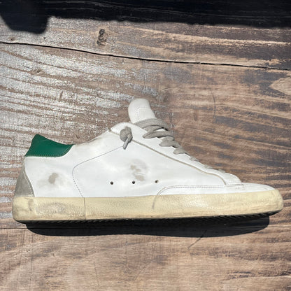 GOLDEN GOOSE Super-Star White Green Sneakers