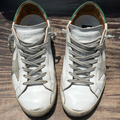 GOLDEN GOOSE Super-Star White Green Sneakers
