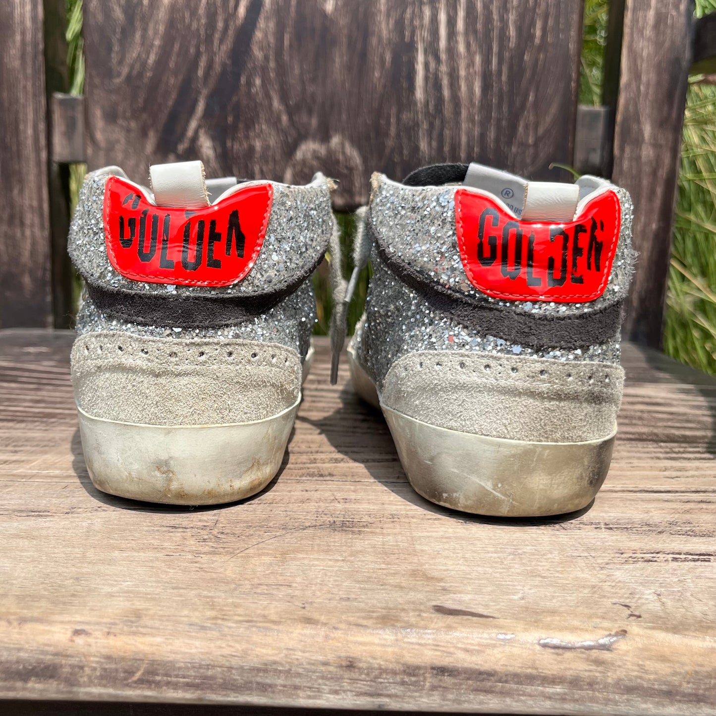 Golden Goose Limited Edition Glitter Zebra Pony Hair Mid Star Sneakers