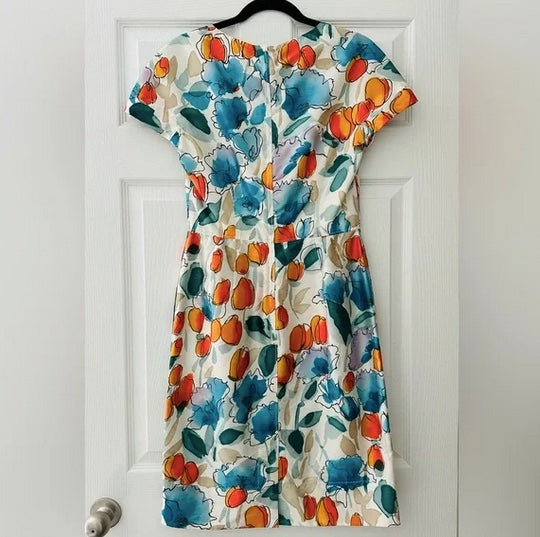 Dolce And Gabbana SS 2006 Watercolor Floral Sheath Dress